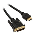 InLine HDMI til DVI adapterkabel High Speed svart 1,5 m forfra