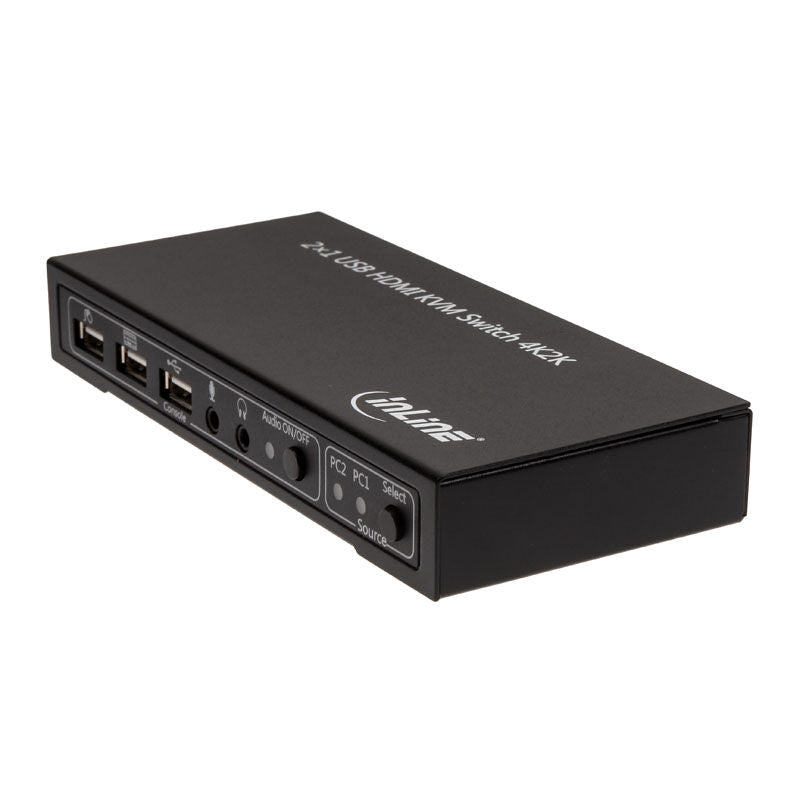 InLine KVM Switch 2-port HDMI 4K USB med lyd detalj