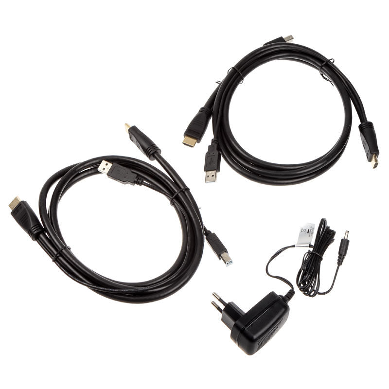 InLine KVM Switch 2-port HDMI 4K USB med lyd nærbilde av kontakter