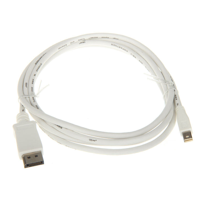 InLine Mini DisplayPort til DisplayPort kabel hvit 2 m bakside