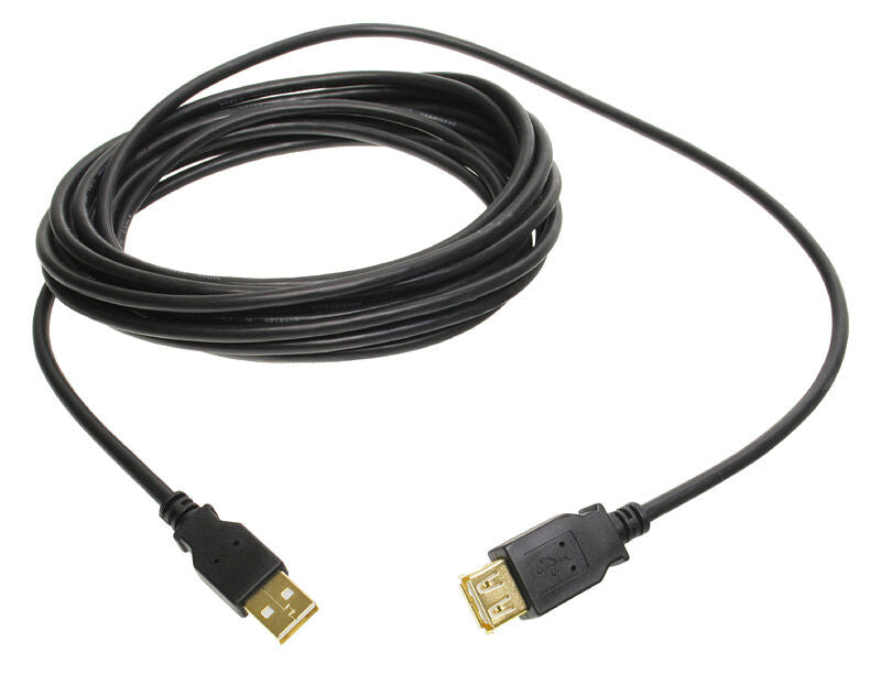 InLine USB 2.0 skjøtekabel forgylte kontakter 5 m bakside
