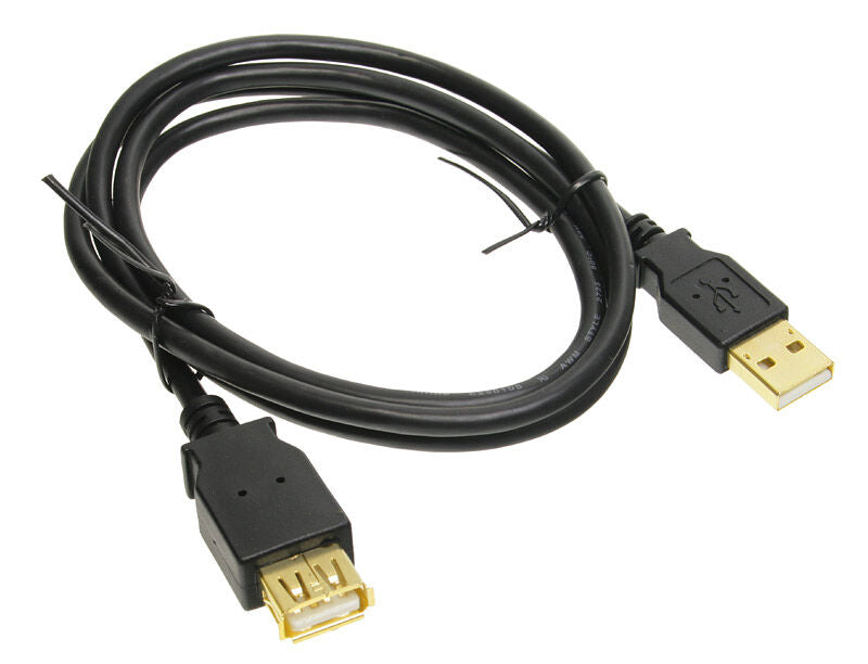 InLine USB 2.0 skjøtekabel gullbelagte kontakter 1 m bakside