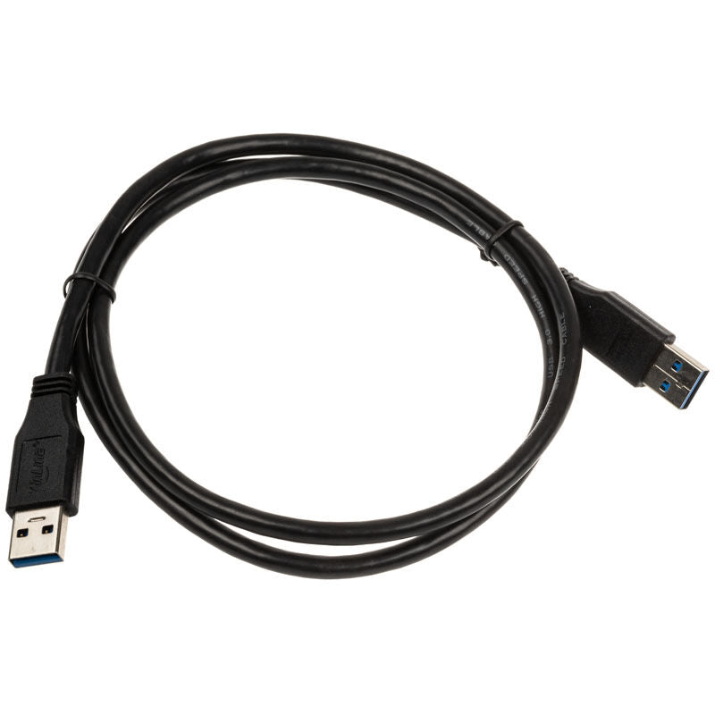 InLine USB 3.0 kabel A til A svart 1 m bakside