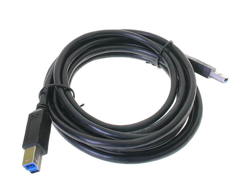 InLine USB 3.0 kabel A til B svart 3 m bakside
