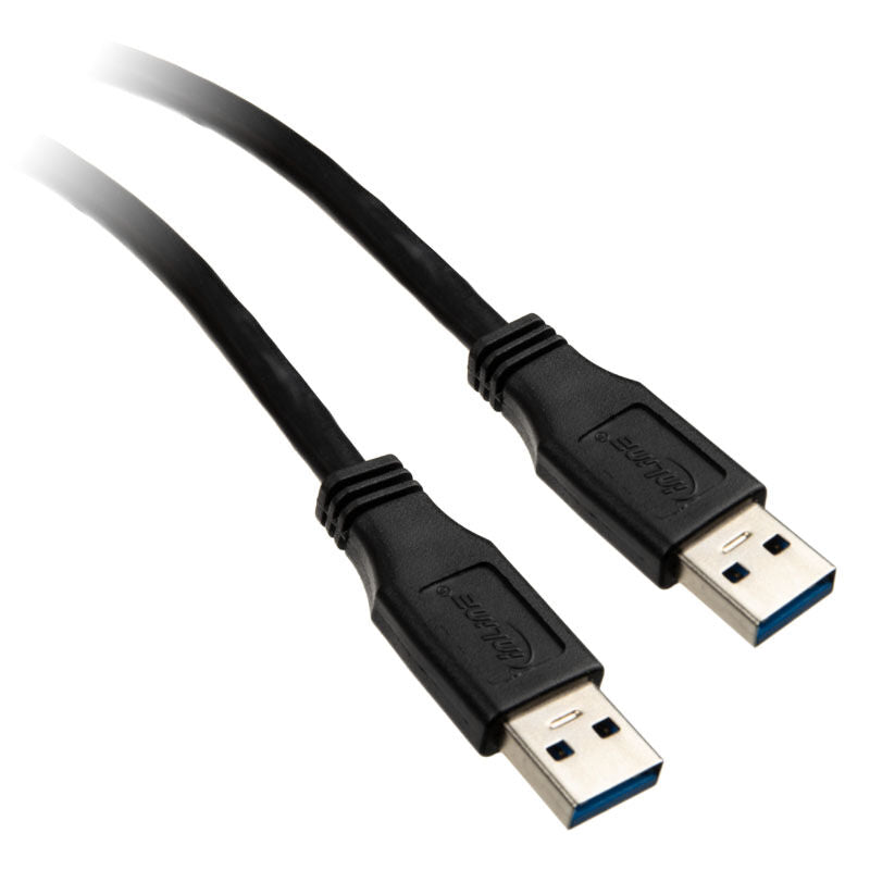 InLine USB 3.0 kabel USB-A til USB-A svart forfra