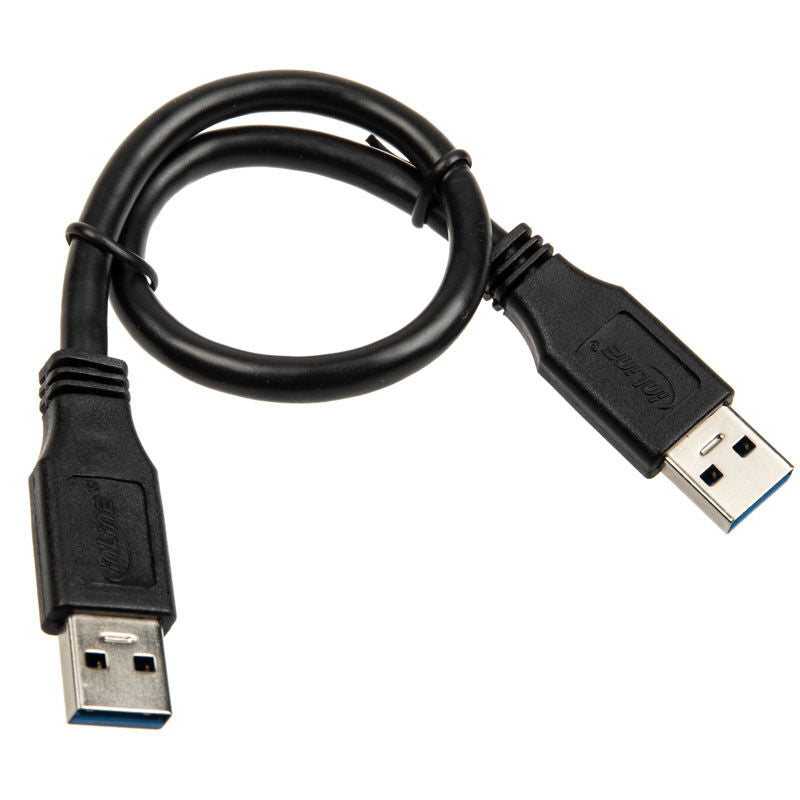 InLine USB 3.0 kabel USB-A til USB-A svart bakside