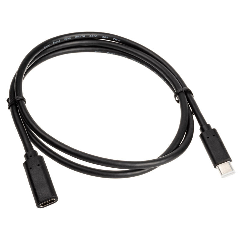 InLine USB 3.2 Gen 2 skjøtekabel USB-C svart 1 m bakside