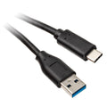 InLine USB 3.2 Gen.2 kabel USB-C til USB-A svart 0,5 m forfra