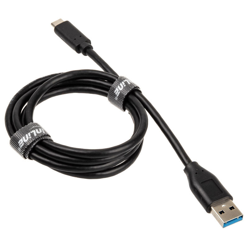 InLine USB 3.2 Gen.2 kabel USB-C til USB-A 1 m svart bakside