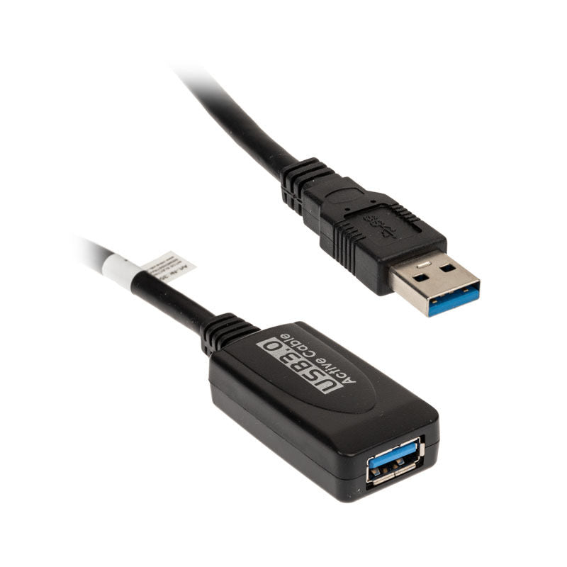 InLine USB-A 3.2 Gen.1 aktiv skjøtekabel USB-A svart 5 m forfra