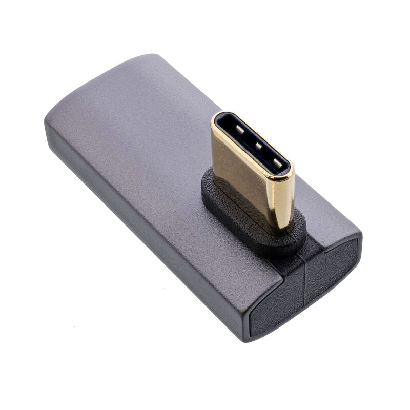 InLine USB4 USB-C adapter vinklet venstre/høyre grå bakside