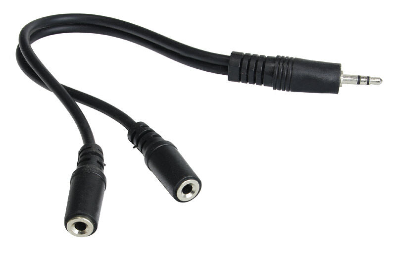 InLine Y-kabel 3,5 mm jack hann til 2x hunn bakside