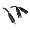 InLine Y-kabel 3,5 mm jack hann til 2x hunn stereo 2 m forfra