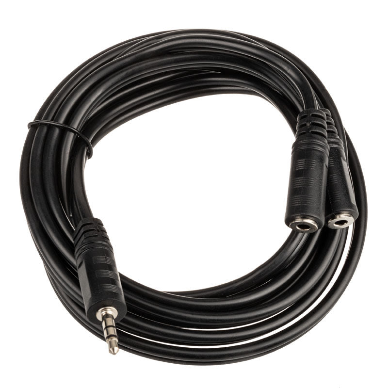 InLine Y-kabel 3,5 mm jack hann til 2x hunn stereo 2 m bakside