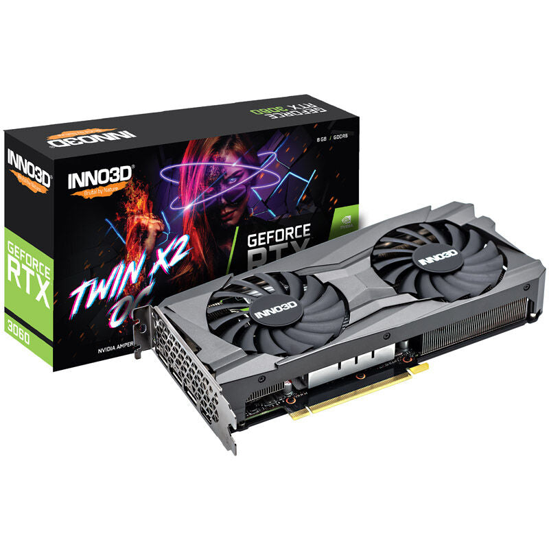 INNO3D GeForce RTX 3060 Twin X2 OC grafikkort forfra