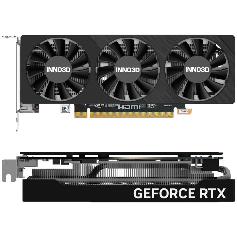 Nærbilde av INNO3D GeForce RTX 5060 X3 Low Profile grafikkort vifte
