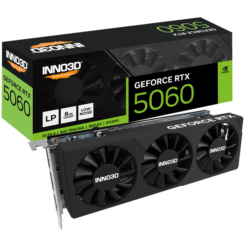 INNO3D GeForce RTX 5060 X3 Low Profile grafikkort forfra