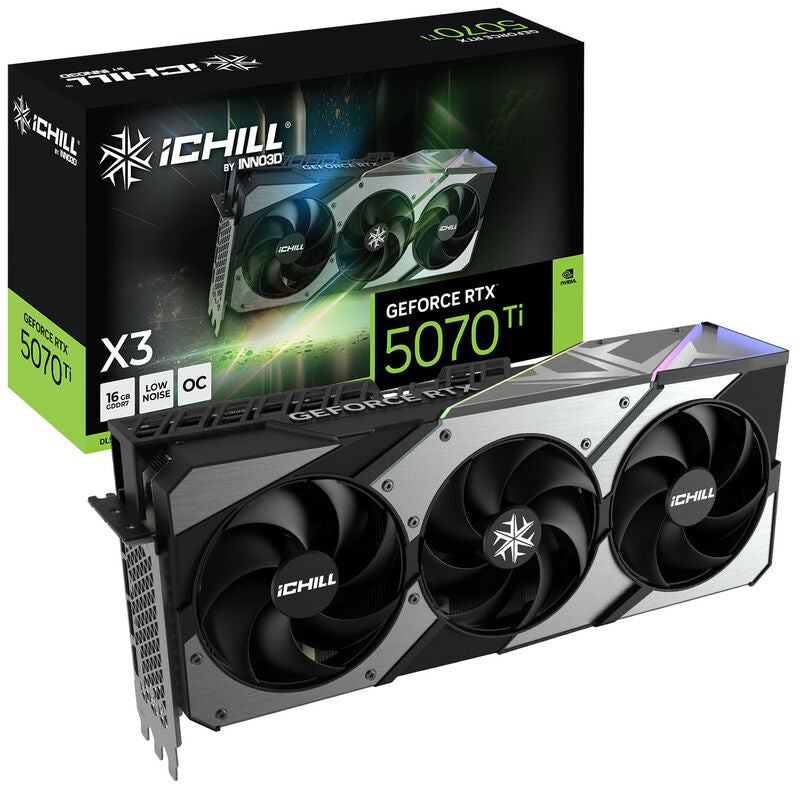 INNO3D GeForce RTX 5070 Ti iChill X3 grafikkort forfra