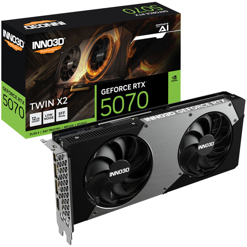 INNO3D GeForce RTX 5070 Twin X2 grafikkort forfra