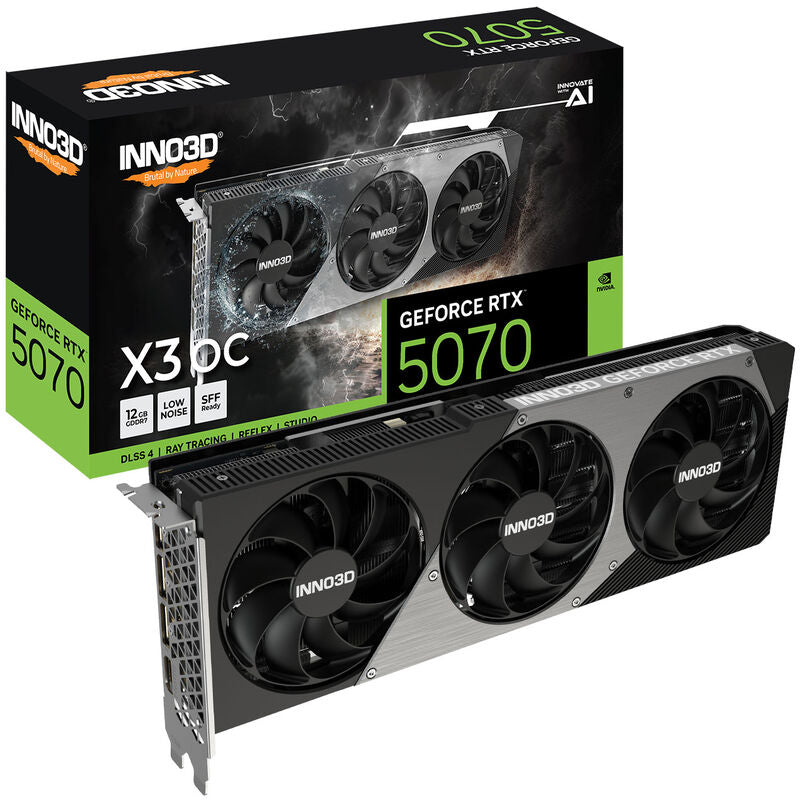 INNO3D GeForce RTX 5070 X3 OC grafikkort forfra