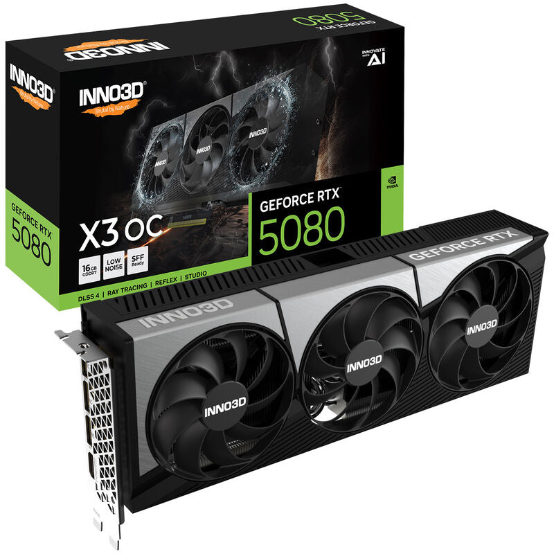 INNO3D GeForce RTX 5080 X3 OC grafikkort forfra