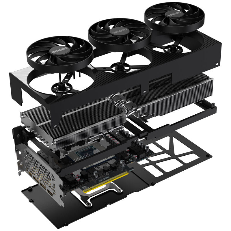 INNO3D GeForce RTX 5090 X3 OC grafikkort helhetlig produktbilde