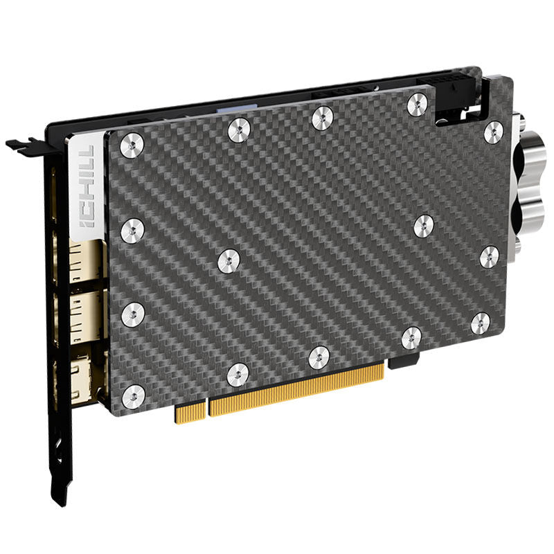 INNO3D RTX 5080 iCHILL Frostbite Pro grafikkort bakside