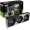 INNO3D RTX 5080 X3 grafikkort 16 GB GDDR7 svart forfra