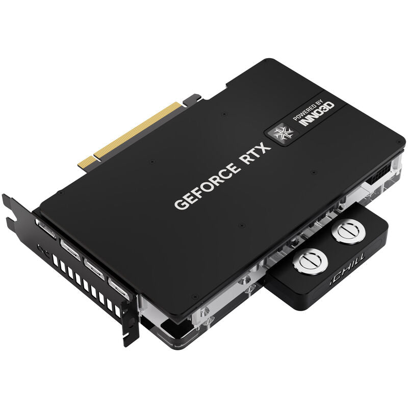 Detaljbilde av INNO3D RTX 5090 iChill Frostbite grafikkort