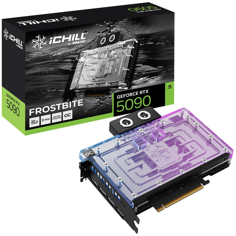 INNO3D RTX 5090 iChill Frostbite grafikkort forfra