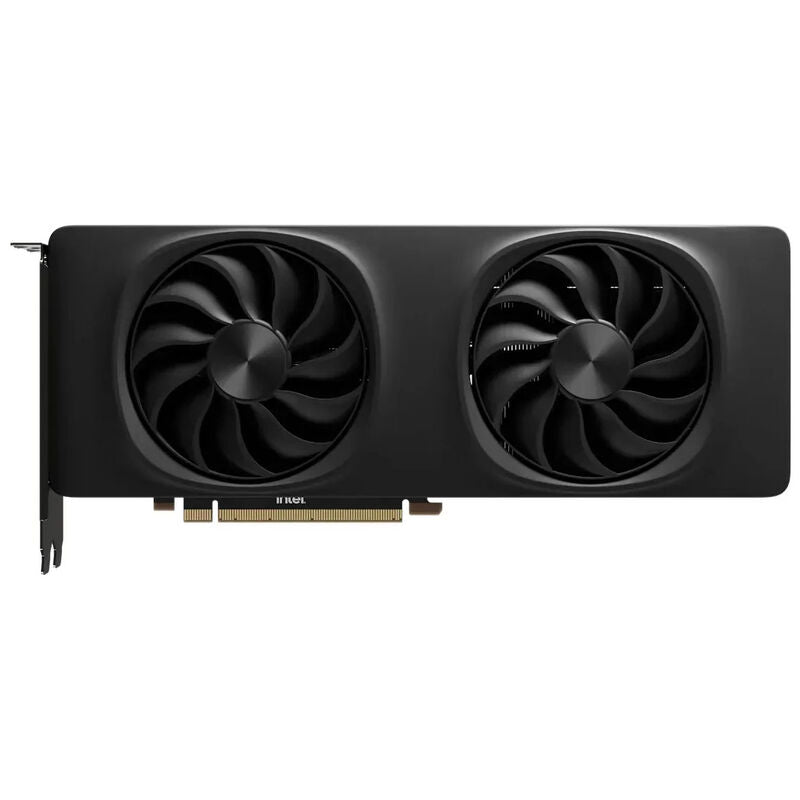 Bakside av Intel Arc B580 Limited Edition grafikkort