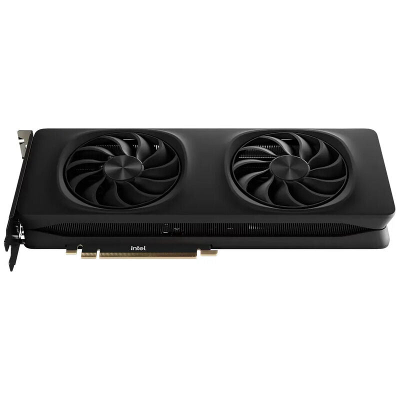 Nærbilde av Intel Arc B580 Limited Edition vifte