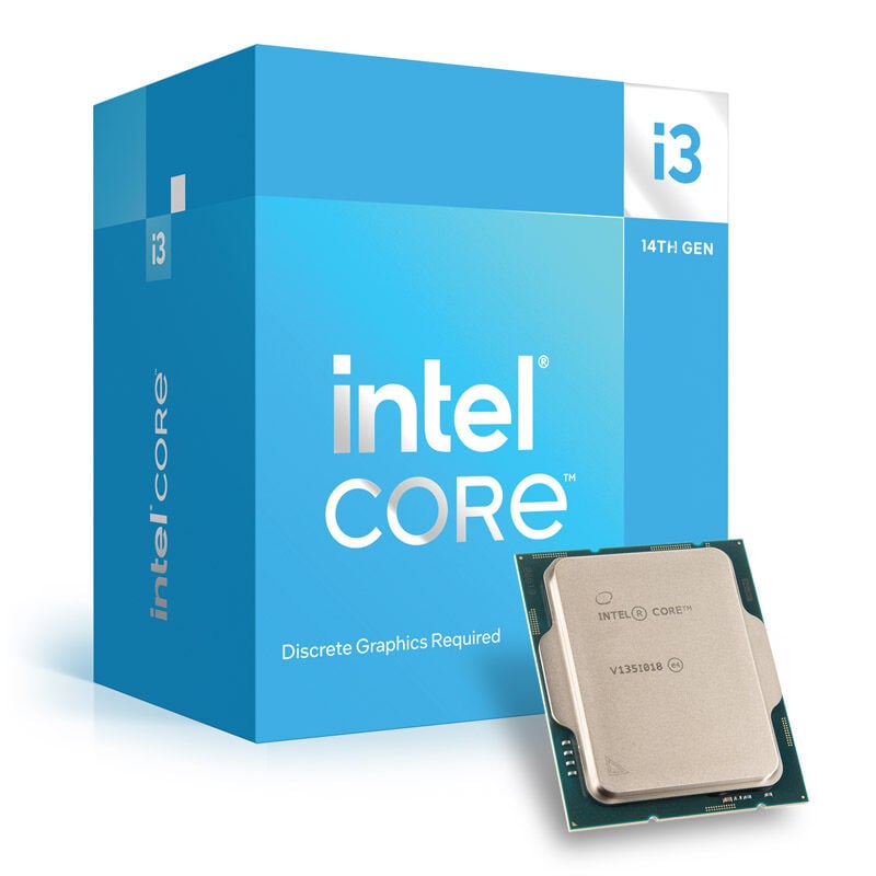 Intel Core i3-14100F prosessor forfra