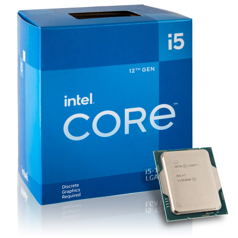 Intel Core i5-12400F prosessor forfra