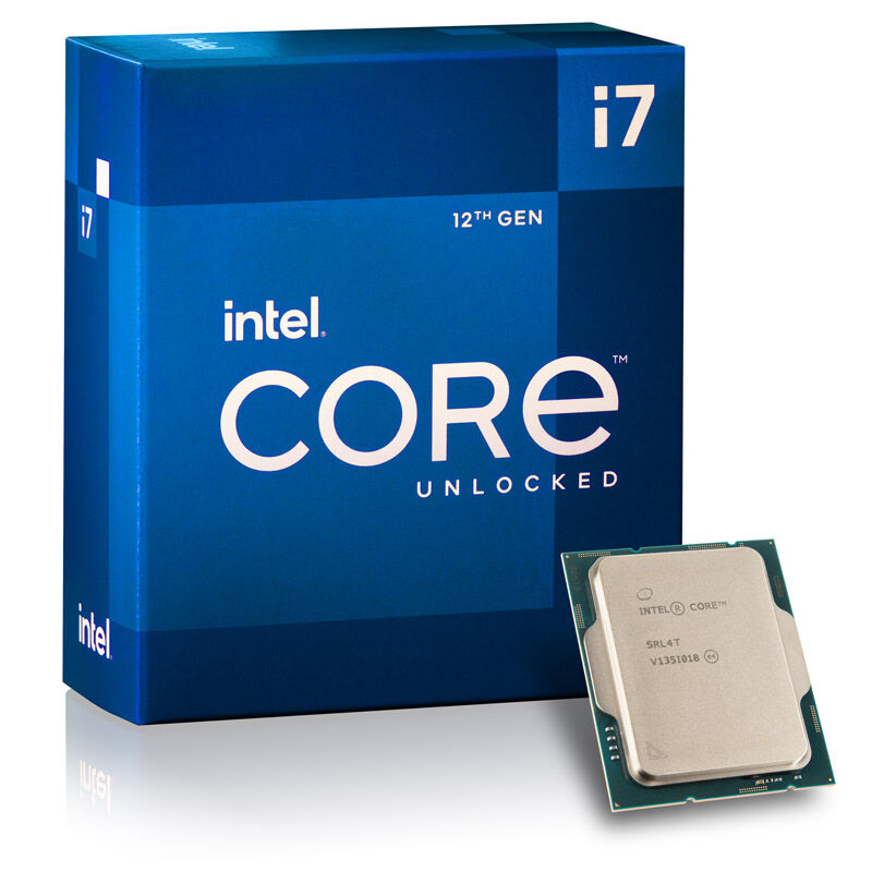 Intel Core i7-12700K prosessor forfra