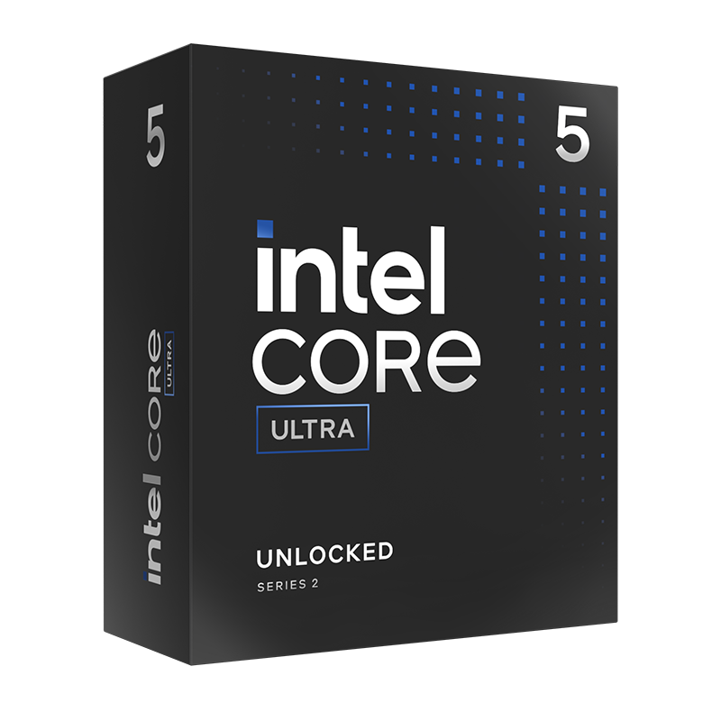 Intel Core Ultra 5 245K prosessor forfra