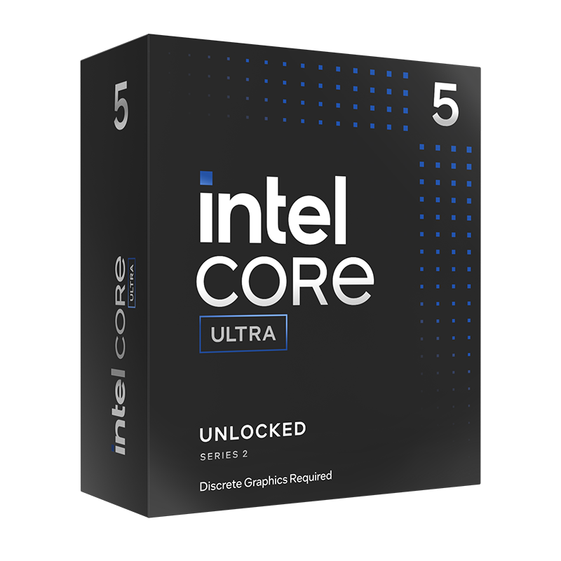 Intel Core Ultra 5 245KF prosessor forfra