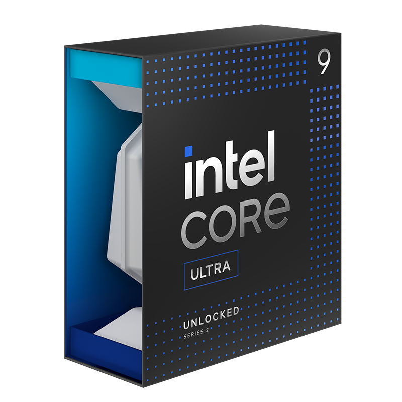Intel Core Ultra 9 285K prosessor forfra