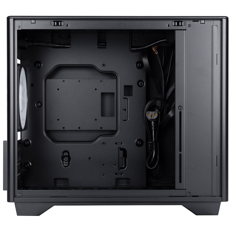 InWin A3 minitårn kabinett herdet glass mATX svart montert med komponenter