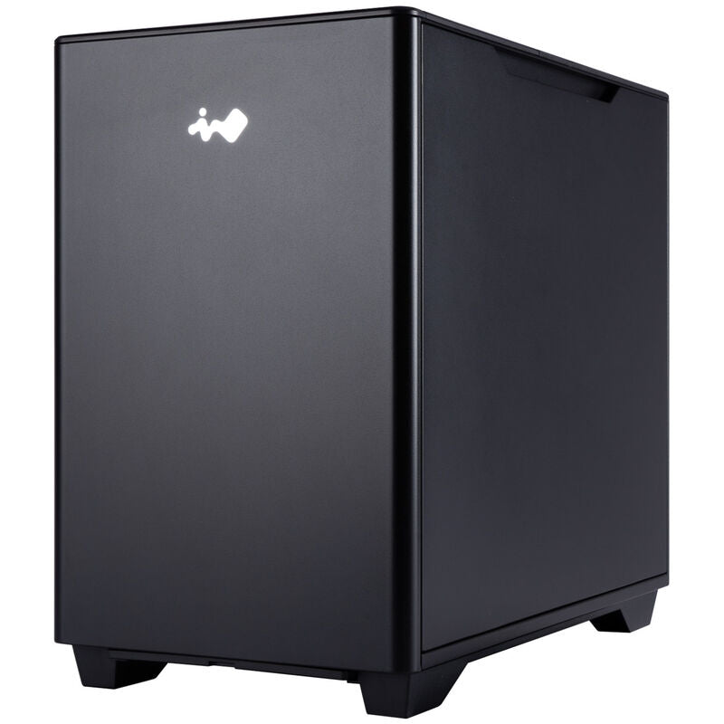 InWin A3 minitårn kabinett herdet glass mATX svart detalj av sidepanel