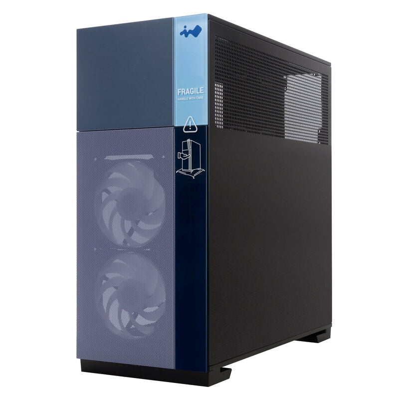 InWin F5 fulltårn kabinett svart E-ATX airflow detalj av ventilasjon