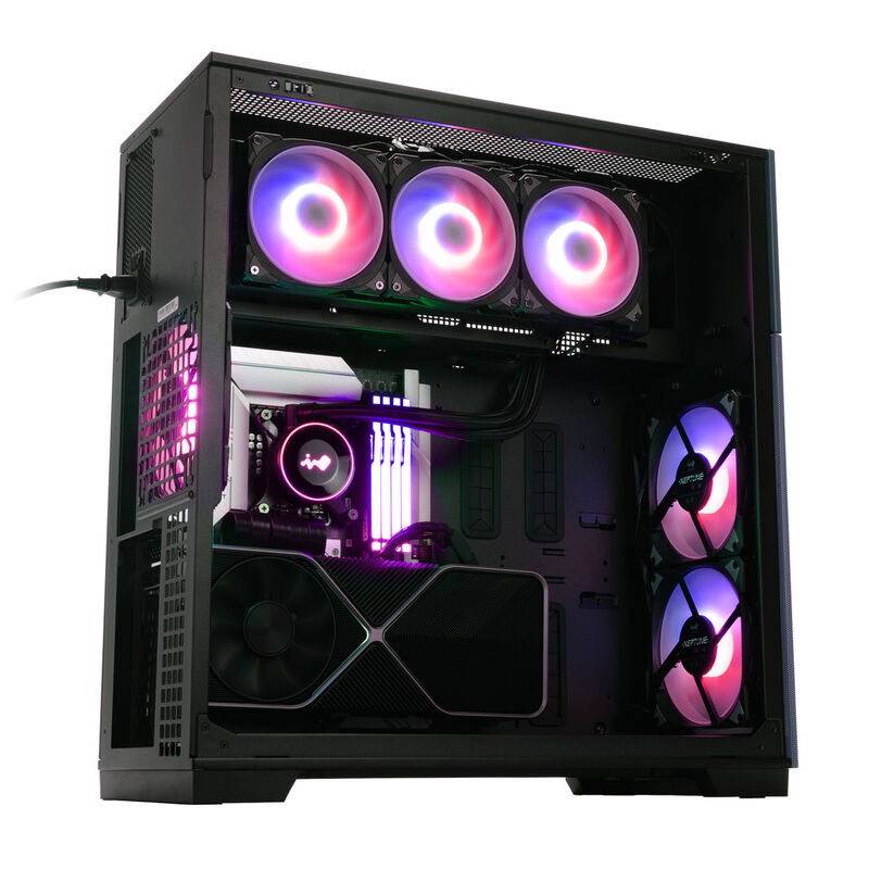 InWin F5 fulltårn kabinett svart E-ATX airflow magnetisk GPU-holder