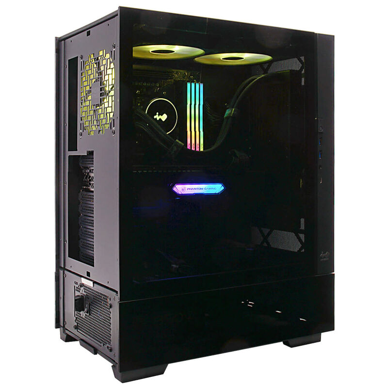 InWin Modfree Base kabinett montert med komponenter