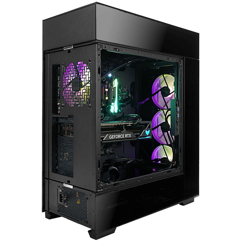 InWin Modfree Deluxe fulltårn herdet glass nærbilde