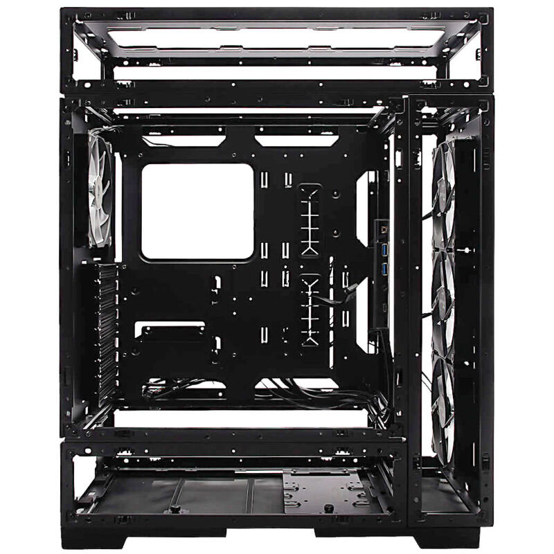 InWin Modfree Deluxe fulltårn med NR36 AIO 360 mm bakside