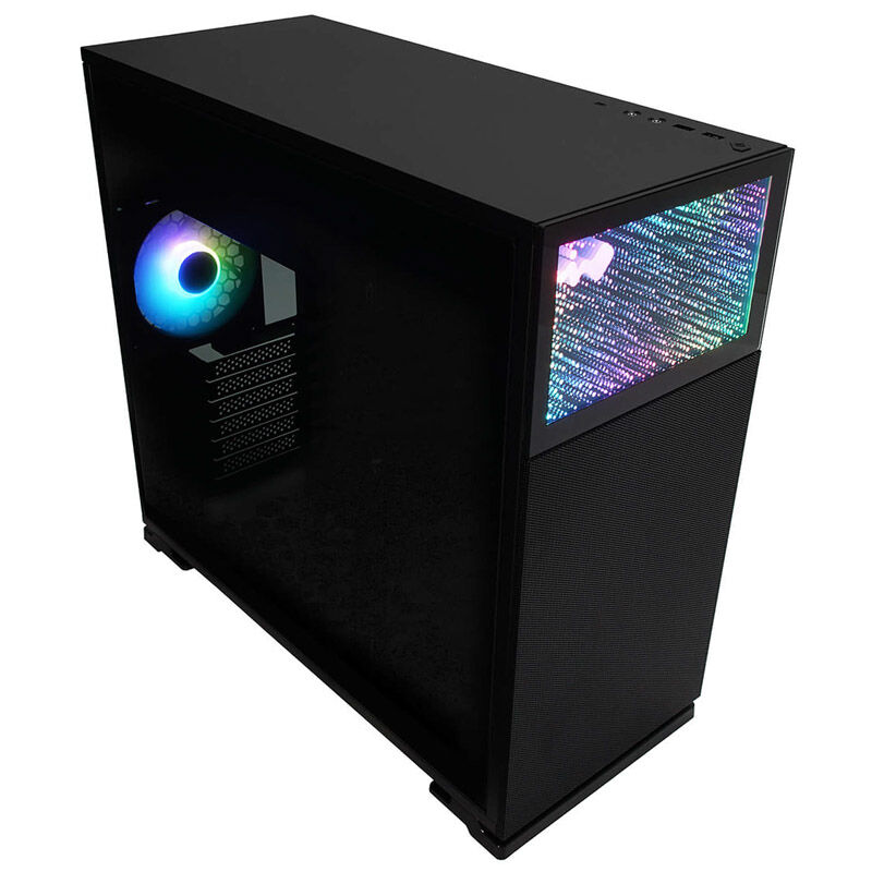 InWin N127 kabinett midtårn herdet glass svart bakside
