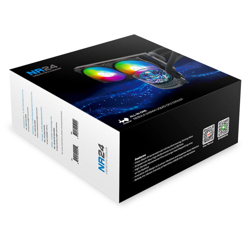 InWin NR24 ARGB AIO vannkjøling 240 mm svart komplett sett