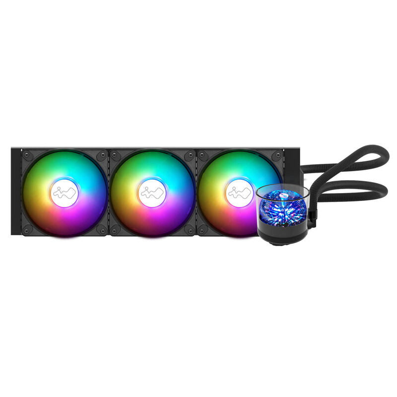 Detaljbilde av InWin NR36 ARGB AIO vannkjøling 360 mm svart pumpe