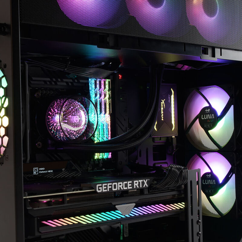 InWin NR36 ARGB AIO vannkjøling 360 mm svart radiator detalj