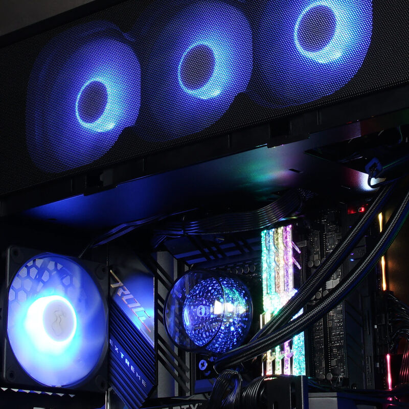 Oversikt over InWin NR36 ARGB AIO vannkjøling 360 mm svart slanger